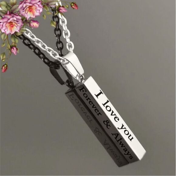 Stainless Steel Three-dimensional Square Block necklace Pendant - Picture 1 of 6